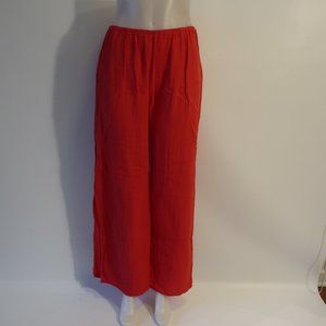 NWT Womens Stark X Red Tie-Dye Wide Leg Pants L